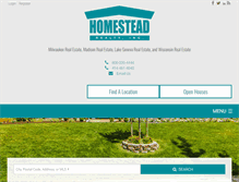 Tablet Screenshot of homesteadrealtyinc.com